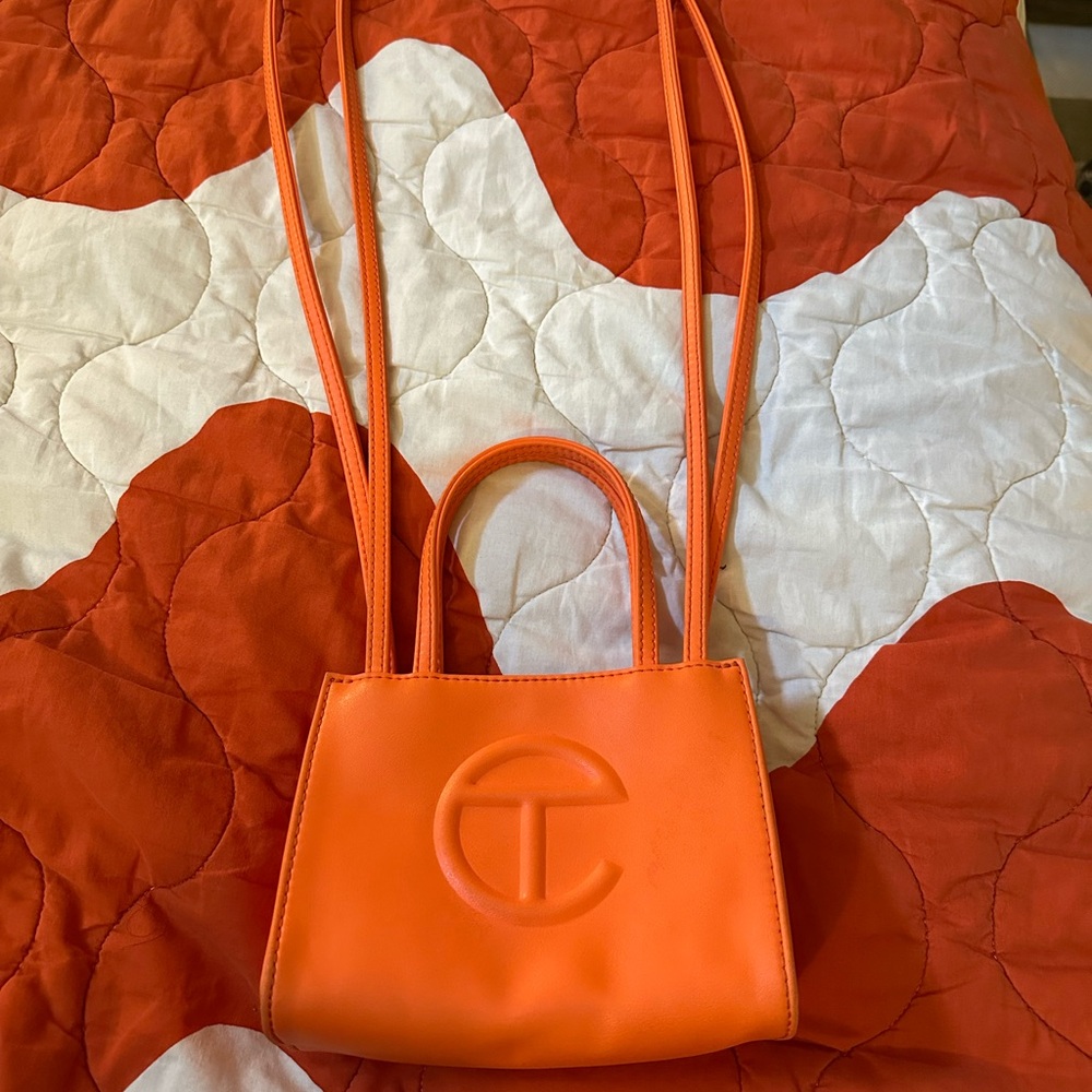 Telfar Mini Bag in Vibrant Orange